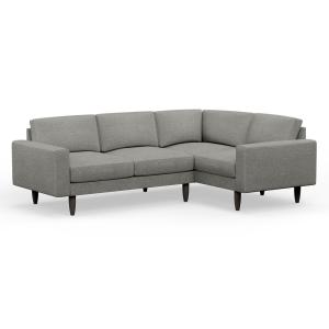 Hutch Rise Textured Weave 4 Seater Corner Sofa with Block A…