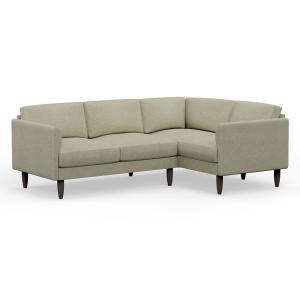 Hutch Rise Textured Weave 4 Seater Corner Sofa with Curve A…