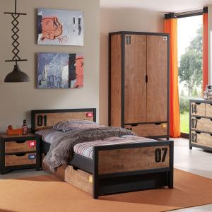 Vipack Alex Single Kids Bed with Optional Trundle Drawer