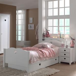 Vipack Amori Kids Single Bed with Optional Trundle Drawer