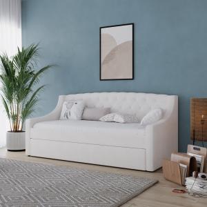 Flair Aurora Cream Boucle Daybed With Trundle -