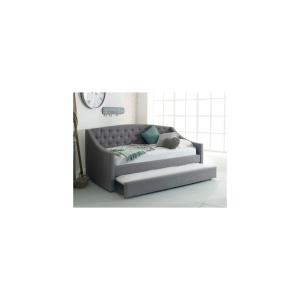 Flair Aurora Grey Linen Daybed With Trundle