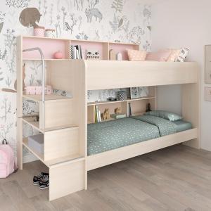 Parisot Bibop 2 Bunk Bed with Storage Shelves and Optional…