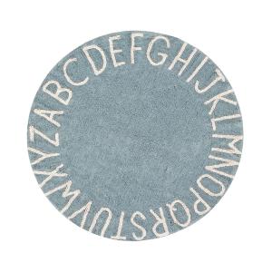Lorena Canals Abc Kids Washable Round Rug in Vintage Blue