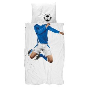 Snurk Childrens Football Duvet Bedding Set in Blue