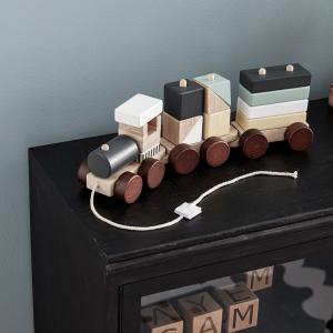 Kids Concept Wooden Pull Along Block Train