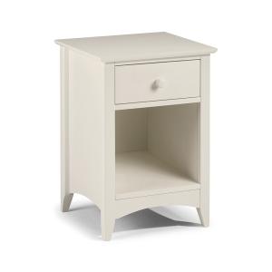 Julian Bowen Cameo 1 Drawer Bedside Cabinet in Stone White