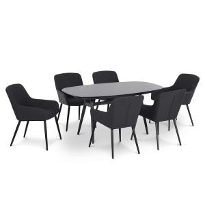 Maze Rattan Zest 6 Seat Oval Dining Set with Free Winter Co…