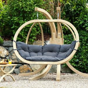 Globo Royal Garden Hanging Chair & Stand in Weatherproof An…