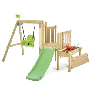 TP Toys Forest Toddler Wooden Swing Set and Slide