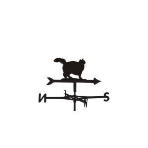 Weathervane in Fluffy Cat Design - Large (Traditional)
