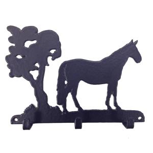 Key Rack with 3 Hooks in George Horse Design