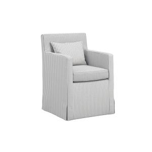 LPD Hettie Grey Thin Stripe Dining Chair