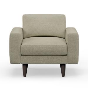 Hutch Rise Textured Weave Armchair in a Box with Block Arms…
