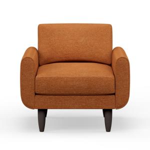 Hutch Rise Textured Weave Armchair with Round Arms -
