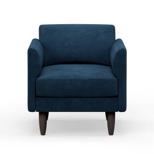 Hutch Rise Velvet Armchair in a Box with Curve Arms -
