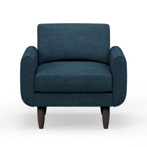 Hutch Rise Textured Weave Armchair with Round Arms -