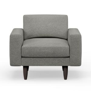 Hutch Rise Textured Weave Armchair in a Box with Block Arms…