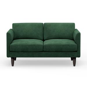 Hutch Rise Velvet 2 Seater Sofa in a Box with Curve Arms -