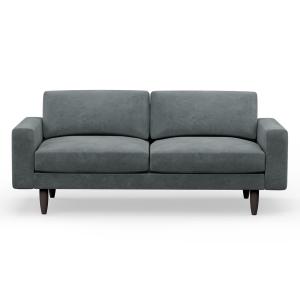 Hutch Rise Velvet 3 Seater Sofa in a Box with Block Arms -