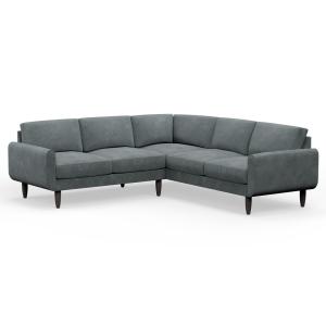 Hutch Rise Velvet 5 Seater Plus Corner Sofa with Round Arms…