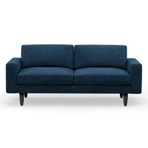 Hutch Rise Velvet 3 Seater Sofa in a Box with Block Arms -