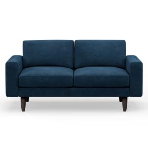 Hutch Rise Velvet 2 Seater Sofa in a Box with Block Arms -