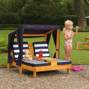 Kidkraft Childrens Double Chaise Lounge with Cupholders -
