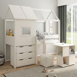 Kids Avenue Ordi Midi Playhouse Bed with Desk & Drawers