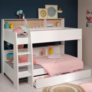 Parisot Tam Tam Kids Bunk Bed with Storage Shelves & Option…