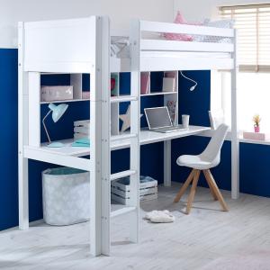 Nordic Kids High Sleeper 2 with Desk and Storage Shelves