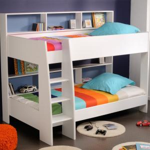 Parisot Kids Tam Tam Bunk Bed in White with Reversible Colo…
