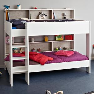 Parisot Tam Tam 3 Bunk Bed with Storage Shelves and Optiona…
