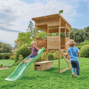 TP Toys Treetops Wooden Playhouse with Slide