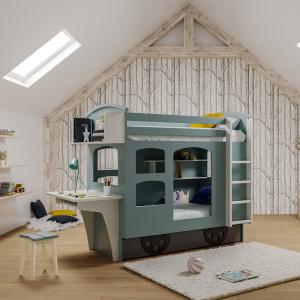 Mathy by Bols Wagon Bunk Bed with Shelves & Drawers availab…
