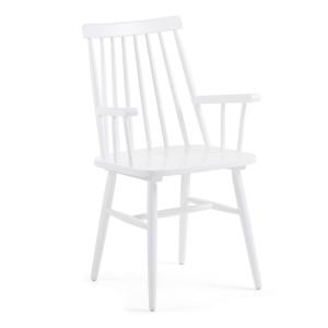 Pair of Kristie Wooden Spindle Back Armchairs in White