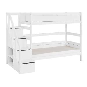 Lifetime Luxury Family Bunk Bed with Storage Steps in White…
