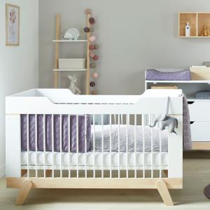 Lifetime Luxury Baby Cot Bed in White & Birch
