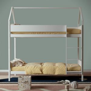 Lily Kids Solid Wood Detachable House Bunk Bed with Optiona…