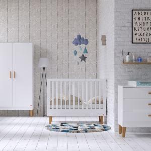 Vox Lounge Baby & Toddler Cot Bed in White & Oak