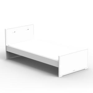 Mathy by Bols Single Bed in Madaket Design with Optional Tr…