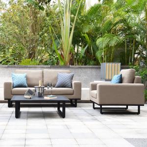 Maze Rattan Ethos 2 Seat Sofa Set with Coffee Table and Fre…
