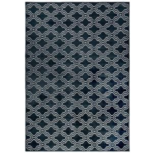Cuckooland Clearance Feike Tile Pattern Rug in Midnight Blu…