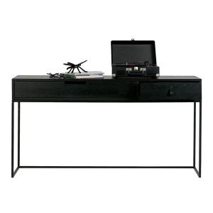 Woood Silas Ash Console Table in Black Night
