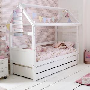 Nordic Kids Open House Bed with Drawers & Trundle