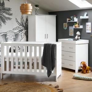 Obaby Nika Cot Bed 3 Piece Nursery Furniture Set -