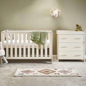 Obaby Nika Cot Bed 2 Piece Nursery Furniture Set -