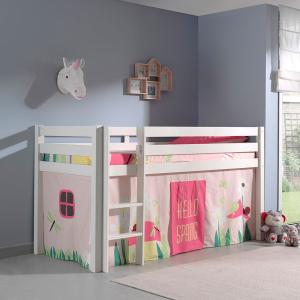 Vipack Pino Kids Mid Sleeper Bed with Optional Curtain -