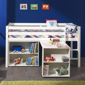 Vipack Pino Kids Cabin Bed with Desk and Bookcase -