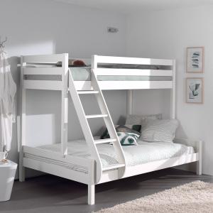 Vipack Pino Double Bunk Bed with Single Bed and Double Bed